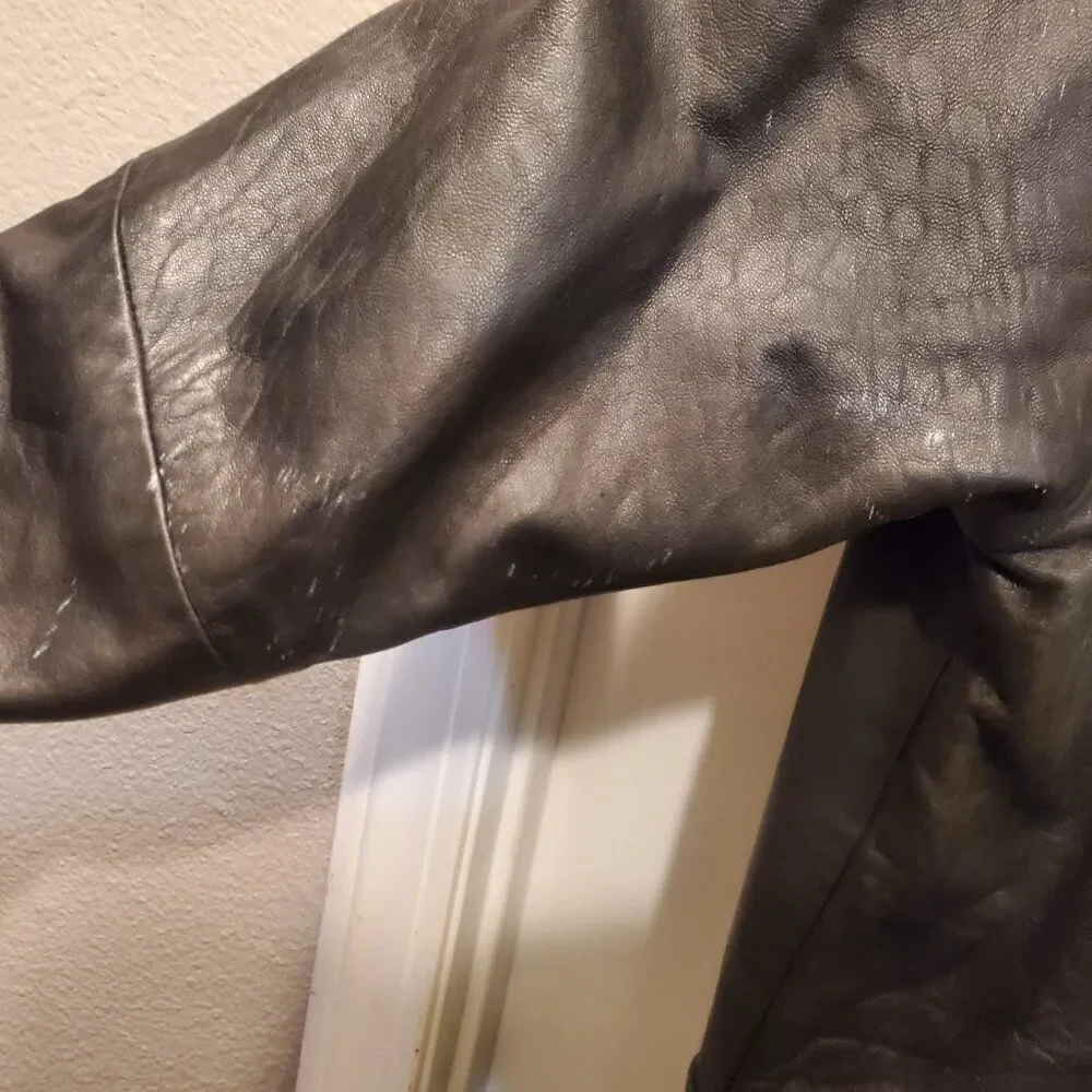 Vintage Pelle Black Genuine Leather Long Trench Coat Friends/Matrix 90's XL-XXL